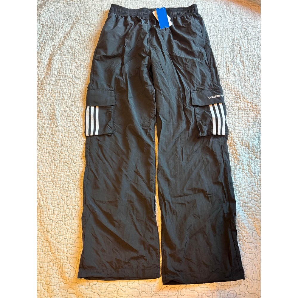 Adidas Originals Womens Black Cargo Wind pants Size Large